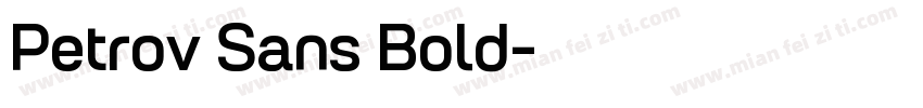 Petrov Sans Bold字体转换